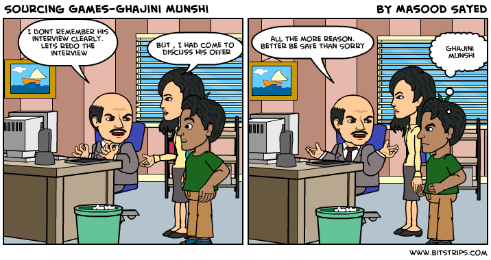 Comic Sourcing Recruitment -Sourcing Games-Ghajini Munshi