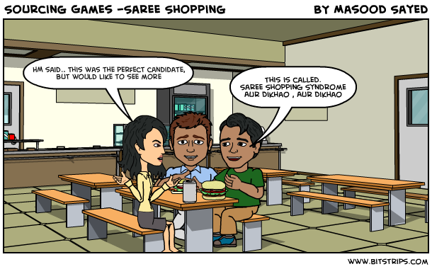Comic Sourcing Recruitment -Sourcing Games-Saree Shopping